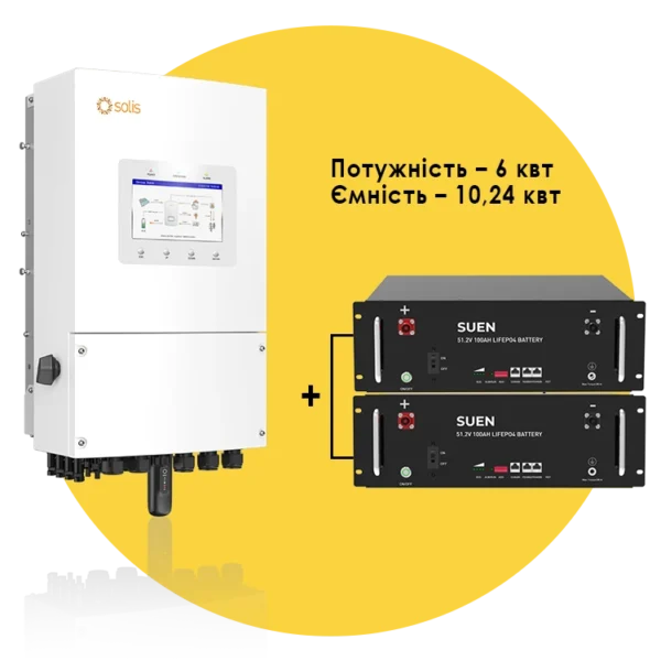 Backup power supply set (UPS) No. 3 SOLIS 6 kW + SUEN 10.24 kW