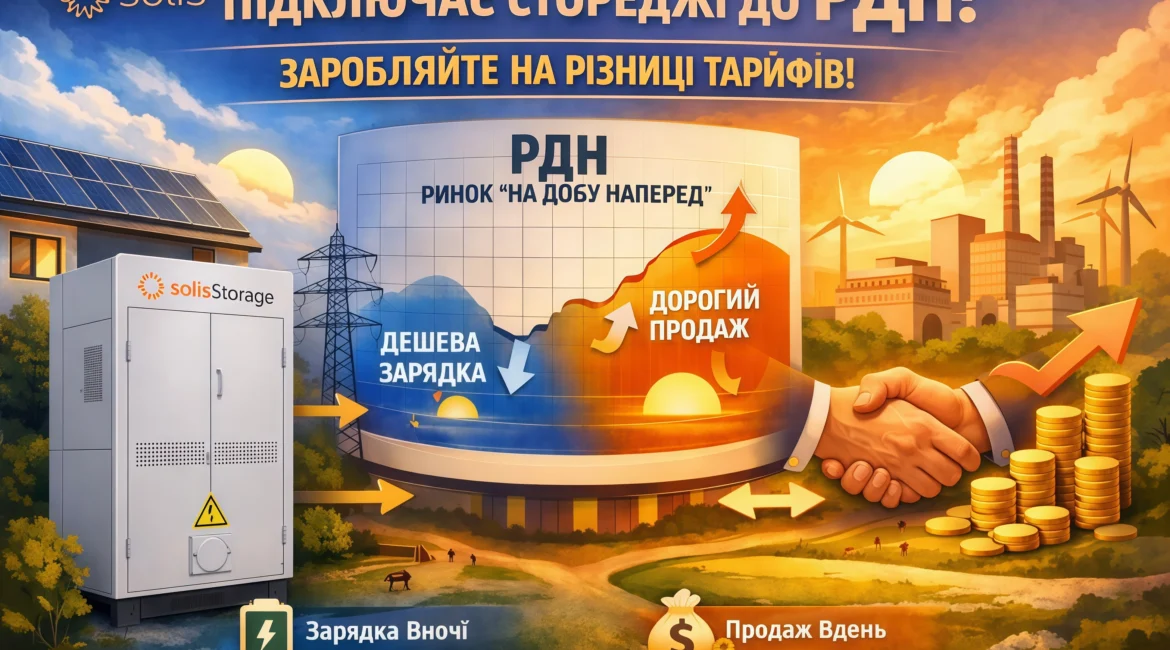 Solis Storage підключається до РДН: нові можливості для систем зберігання енергії