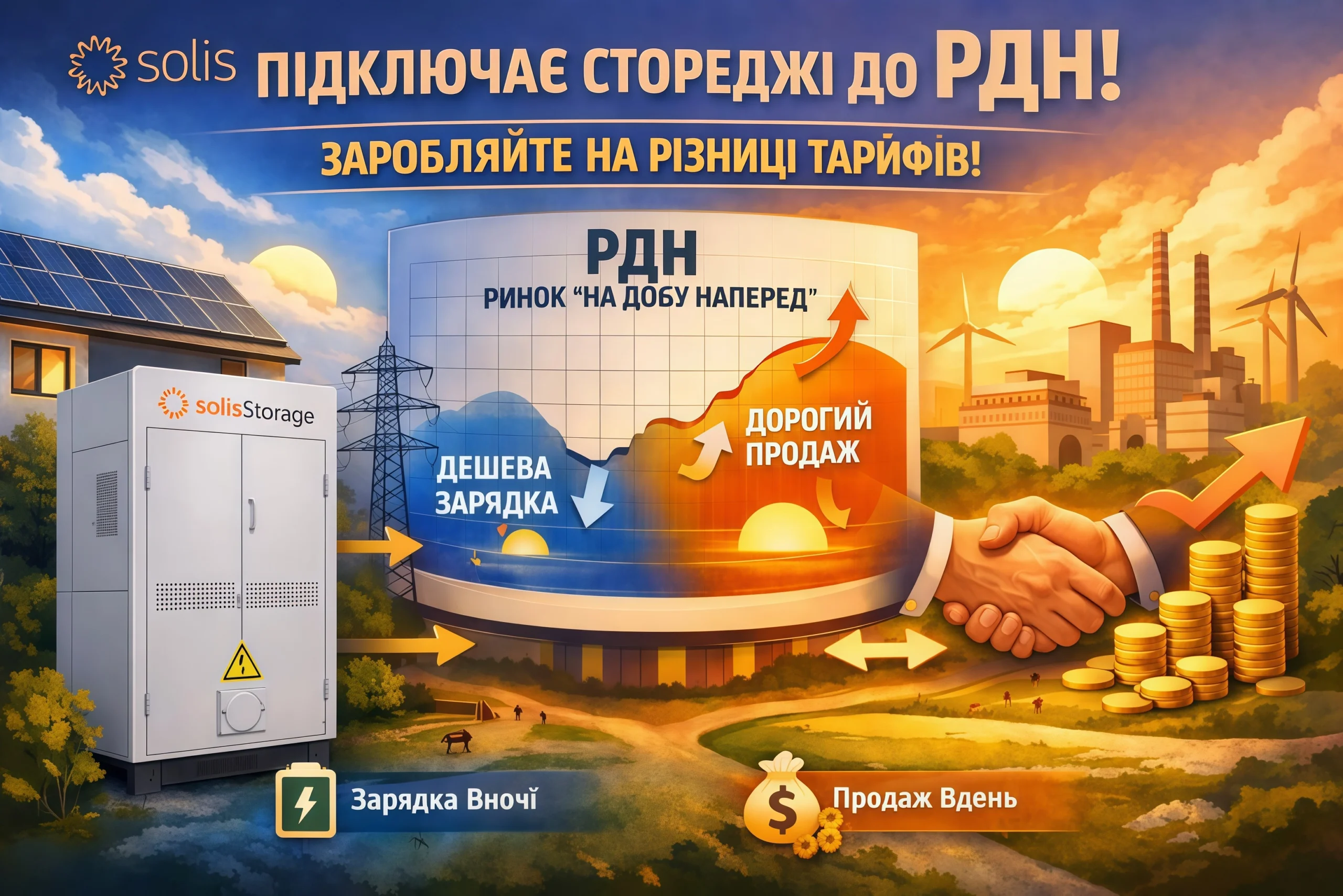 Solis підключає стореджі до РДН