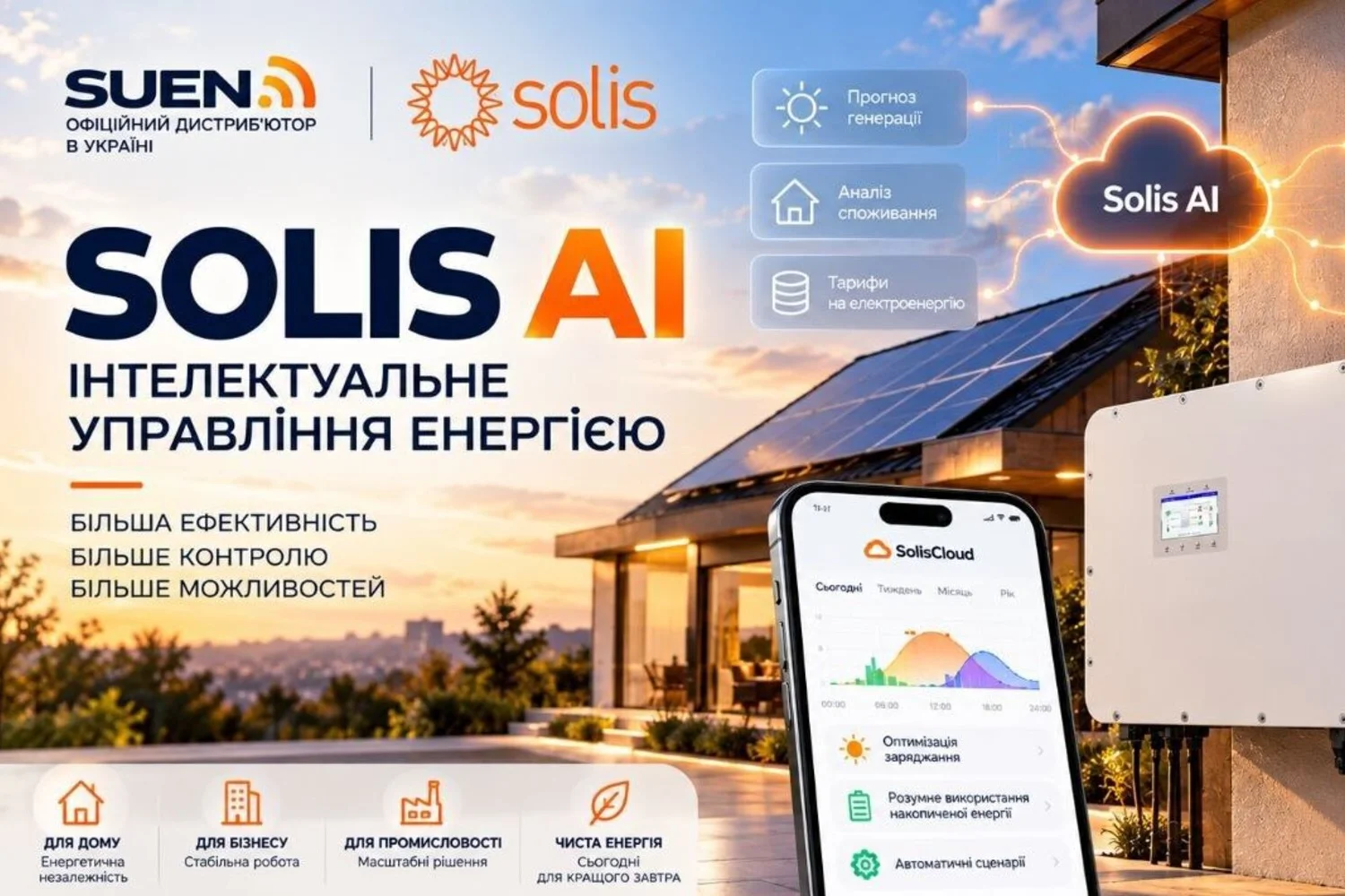 Solis AI інвертор для оптимізації енергоспоживання
